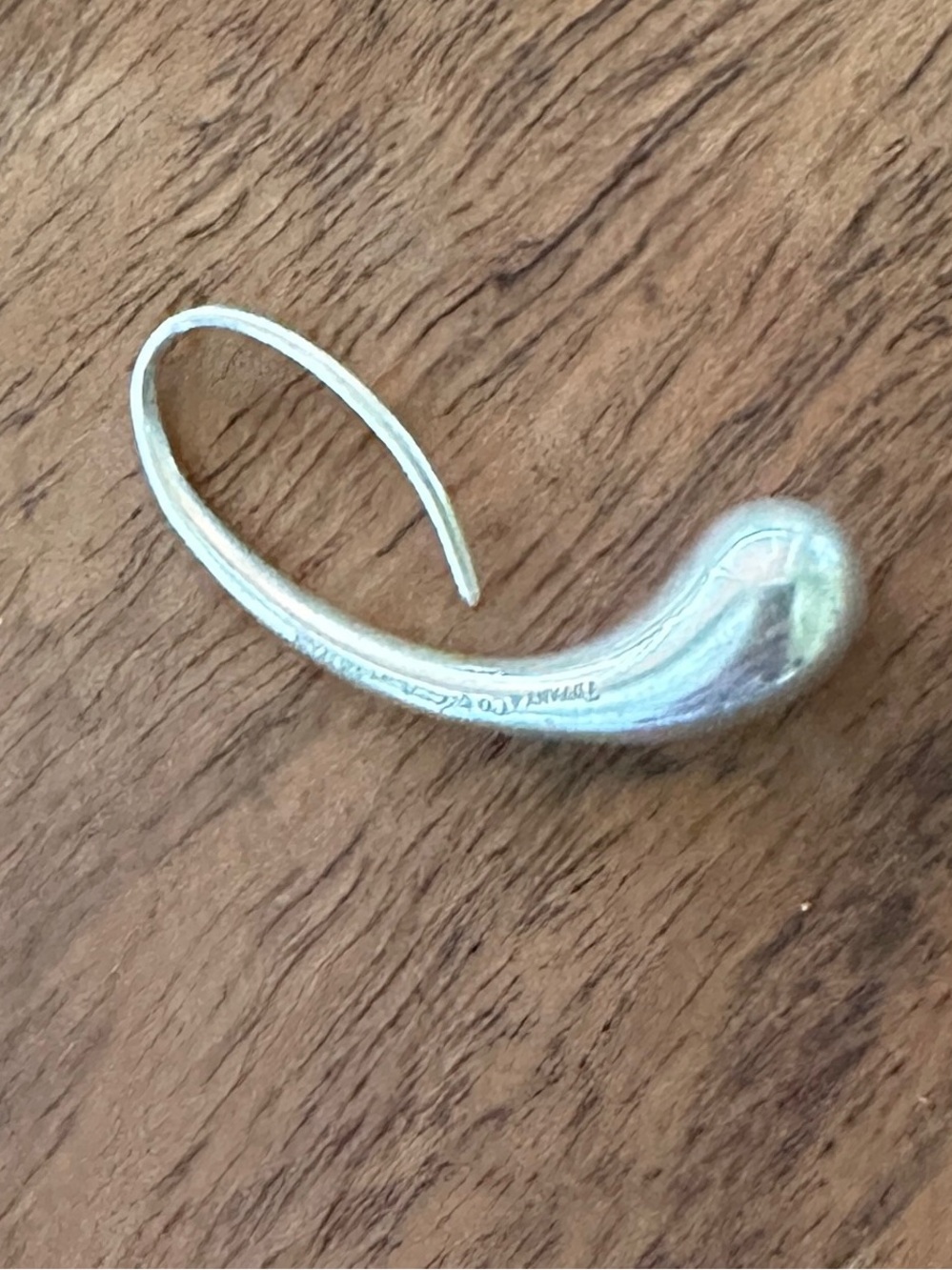 Tiffany & Co Silver Elsa Peretti Teardrop Hook Replacement Earring - Picture 2 of 5